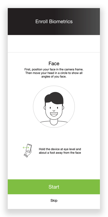 Face Enroll Screen