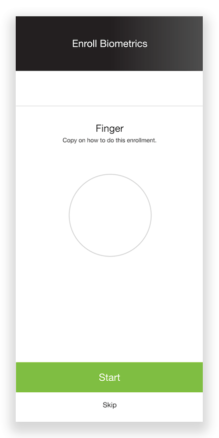 Finger Enroll Screen